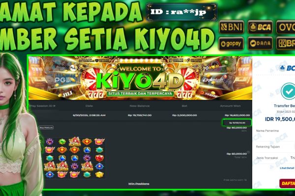 KIYO4D JACKPOT SLOT STARLIGHT PRINCESS 1000 Rp19.500.000,- LUNAS